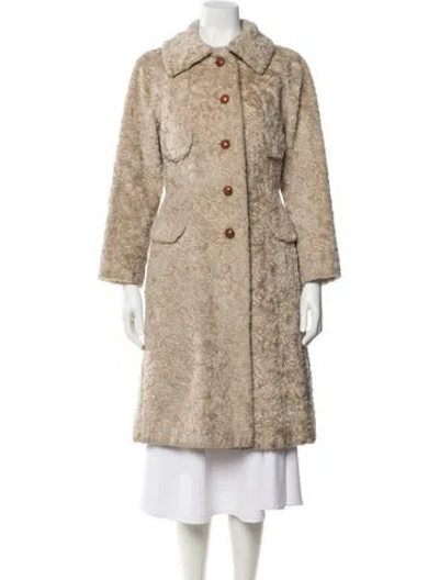 Pre-owned Fur Shearling  Jacket In Neutral