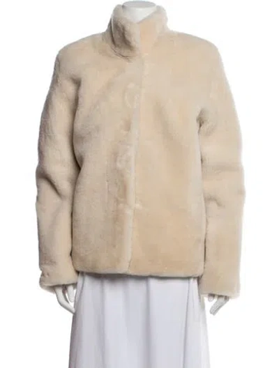Pre-owned Fur Shearling  Jacket In Neutrals
