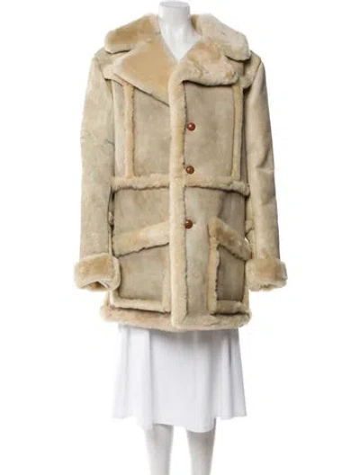 Pre-owned Fur Shearling  Jacket In Neutrals