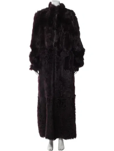 Pre-owned Fur Shearling  Jacket In Purple