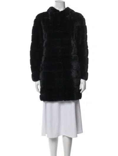 Pre-owned Fur Silk  Coat In Black