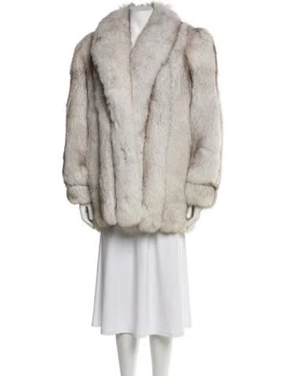 Pre-owned Fur Silver Fox  Fox In Grey