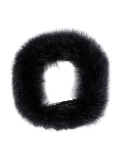 Pre-owned Fur Snood In Blue