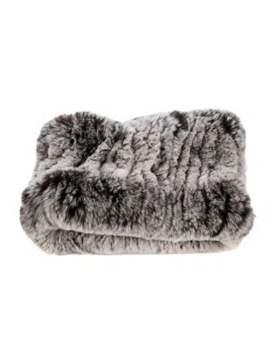 Pre-owned Fur Snood In Grey