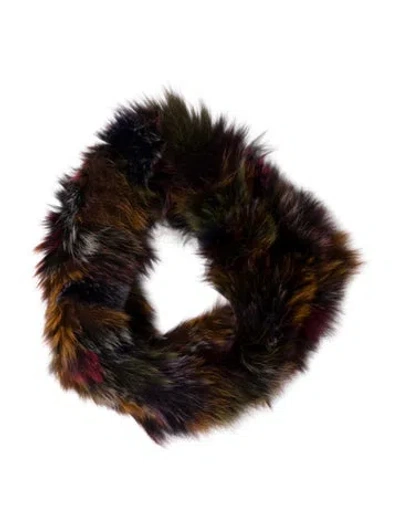 Pre-owned Fur Snood In Orange