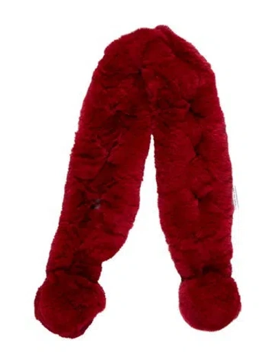 Pre-owned Fur Snood In Red