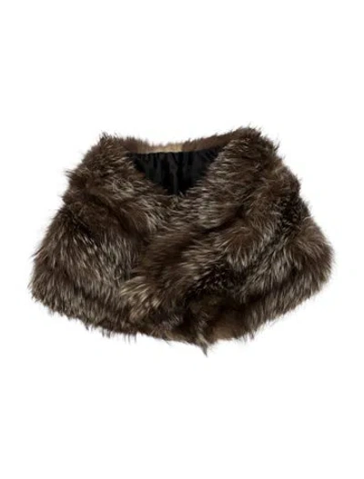 Pre-owned Fur Stole In Brown