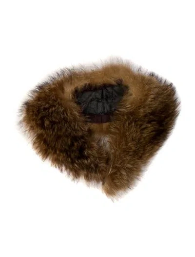 Pre-owned Fur Stole In Brown