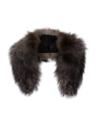Pre-owned Fur Stole In Brown
