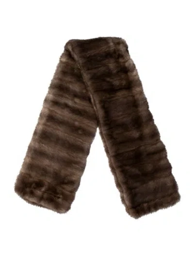 Pre-owned Fur Stole In Neutral