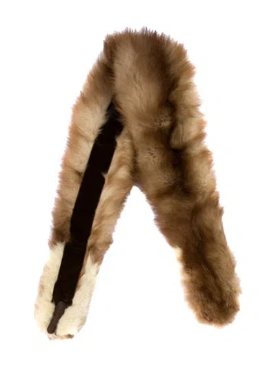 Pre-owned Fur Stole In Neutral