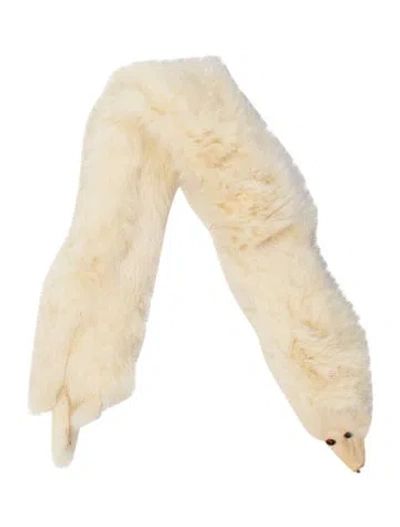 Pre-owned Fur Stole In Neutral