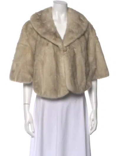 Pre-owned Fur Sweater In Neutral