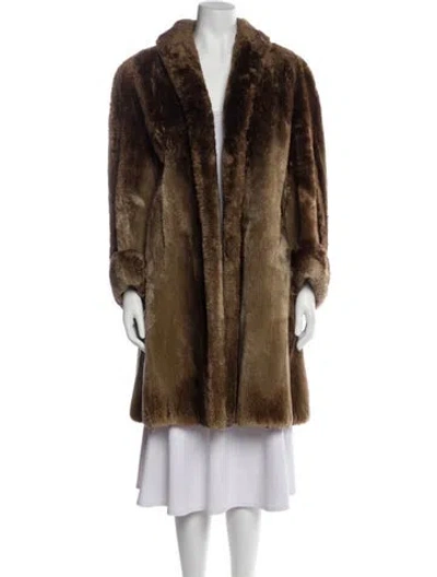 Pre-owned Fur T. Gajewsky  Coat In Brown