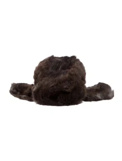 Pre-owned Fur Tapper Hat In Brown
