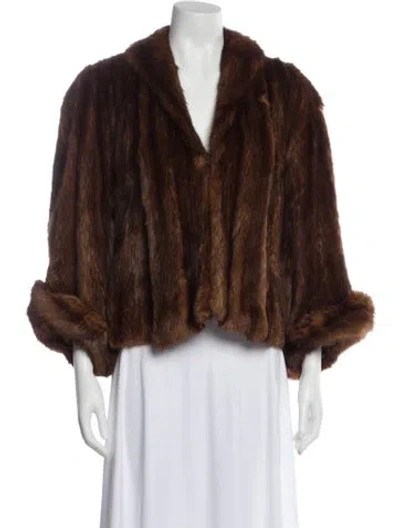 Pre-owned Fur The Hecht Co. Mink Coat In Brown