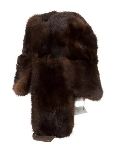 Pre-owned Fur Trapper Hat In Brown