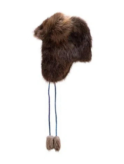 Pre-owned Fur Unbranded  Bucket Hat In Brown