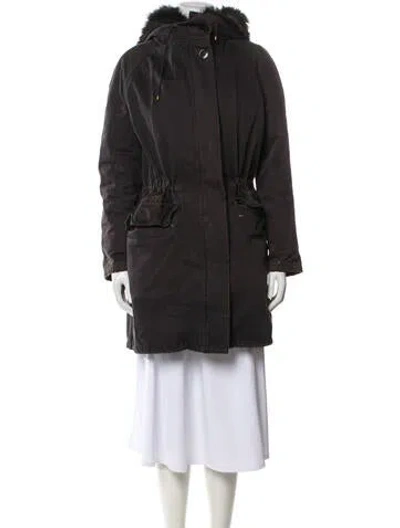 Pre-owned Fur Utility Jacket In Gray