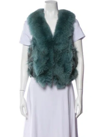 Pre-owned Fur Vest In Multi