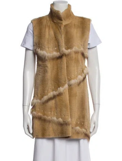 Pre-owned Fur Vest In Multi