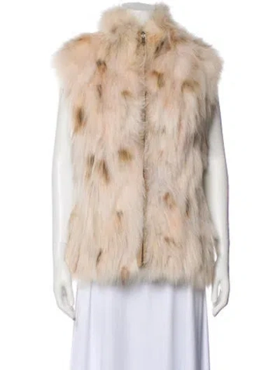 Pre-owned Fur Vest In Neutral