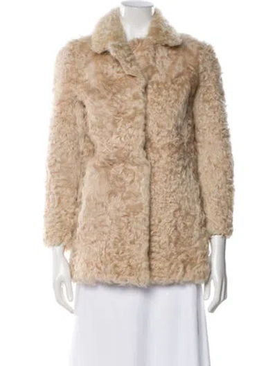 Pre-owned Fur Vintage 1960's Faux  Jacket In Neutral