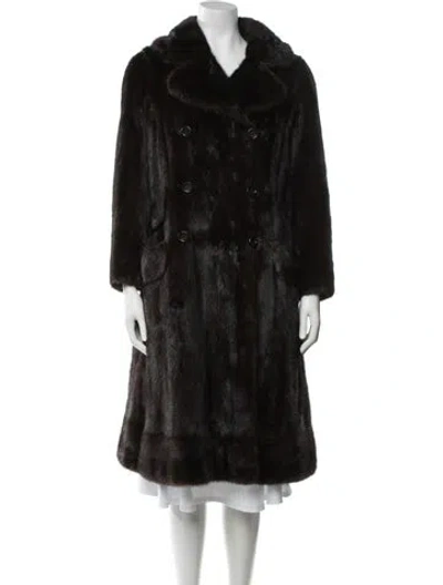 Pre-owned Fur Vintage 1960's  Coat In Brown