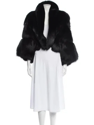 Pre-owned Fur Vintage 1980's  Jacket In Black