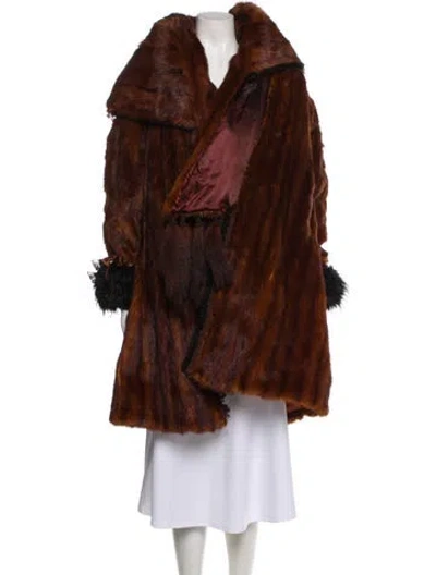 Pre-owned Fur Vintage Beaver Coat In Brown