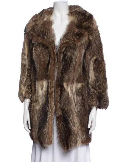 Pre-owned Fur Vintage Beaver  Coat In Brown