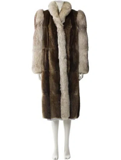 Pre-owned Fur Vintage Fox  Coat In Brown