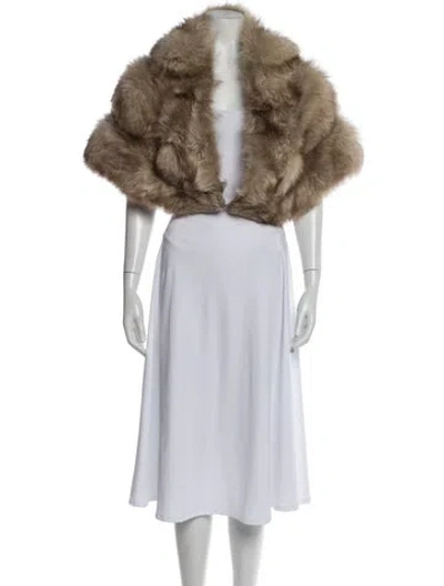 Pre-owned Fur Vintage Fox  Coat In Neutral