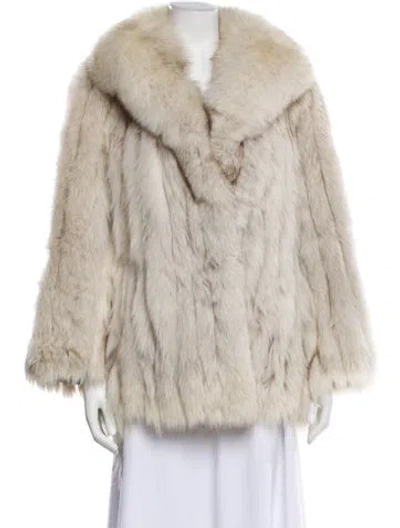 Pre-owned Fur Vintage Fox  Coat In Neutral