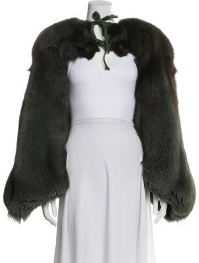 Pre-owned Fur Vintage Fox  Jacket In Green