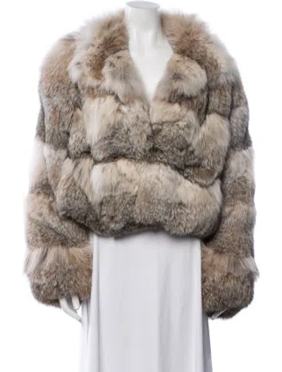 Pre-owned Fur Vintage Fox  Jacket In Neutral