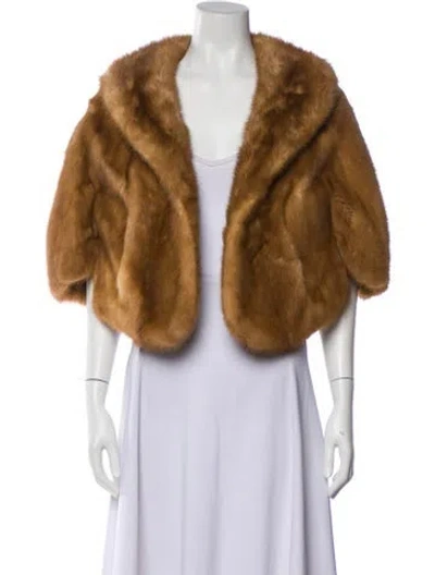 Pre-owned Fur Vintage  Bolero In Neutral