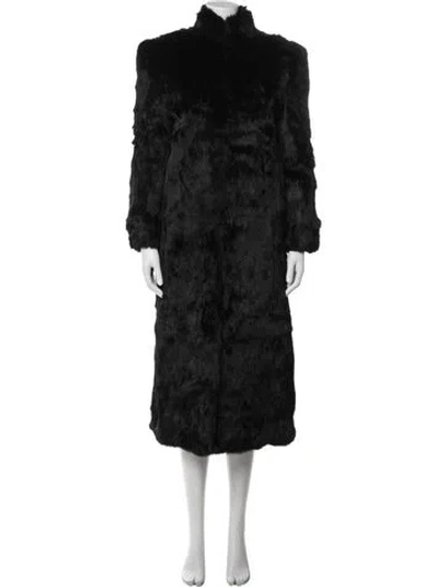 Pre-owned Fur Vintage  Coat In Black