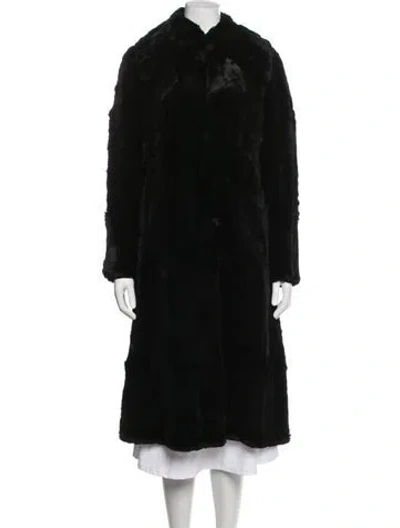 Pre-owned Fur Vintage  Coat In Black