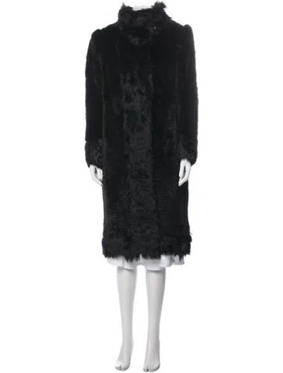 Pre-owned Fur Vintage  Coat In Black