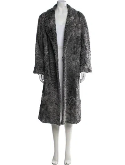 Pre-owned Fur Vintage  Coat In Grey