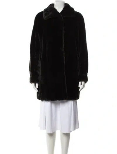 Pre-owned Fur Vintage   Coat In Black