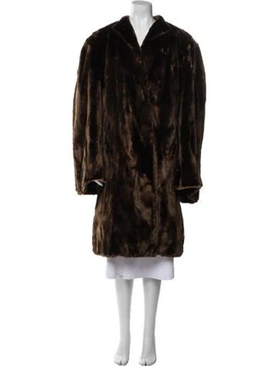 Pre-owned Fur Vintage   Coat In Brown