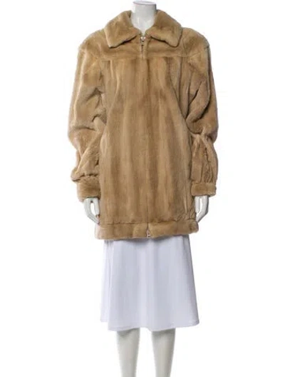 Pre-owned Fur Vintage   Coat In Brown