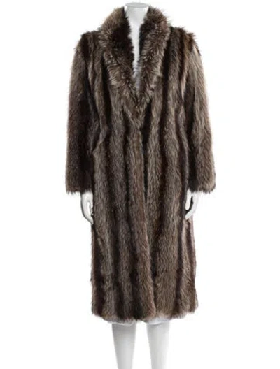 Pre-owned Fur Vintage   Coat In Neutral