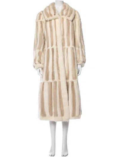 Pre-owned Fur Vintage   Coat In Neutrals