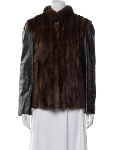 Pre-owned Fur Vintage   Jacket In Black/brown