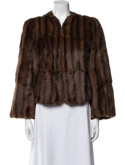 Pre-owned Fur Vintage   Jacket In Brown