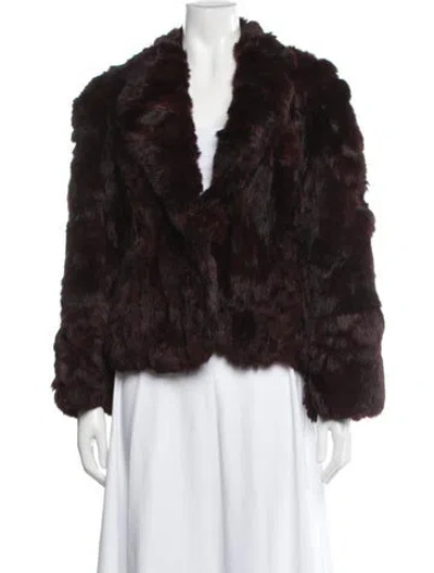 Pre-owned Fur Vintage   Jacket In Burgundy