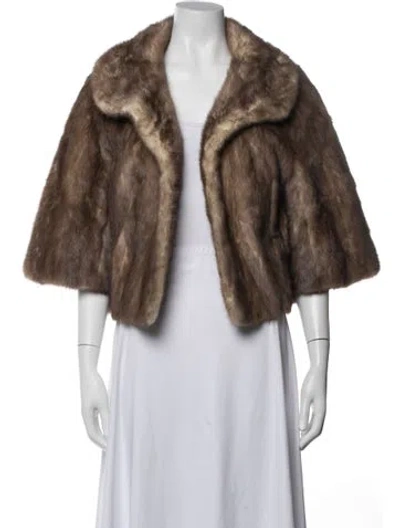 Pre-owned Fur Vintage  Jacket In Brown